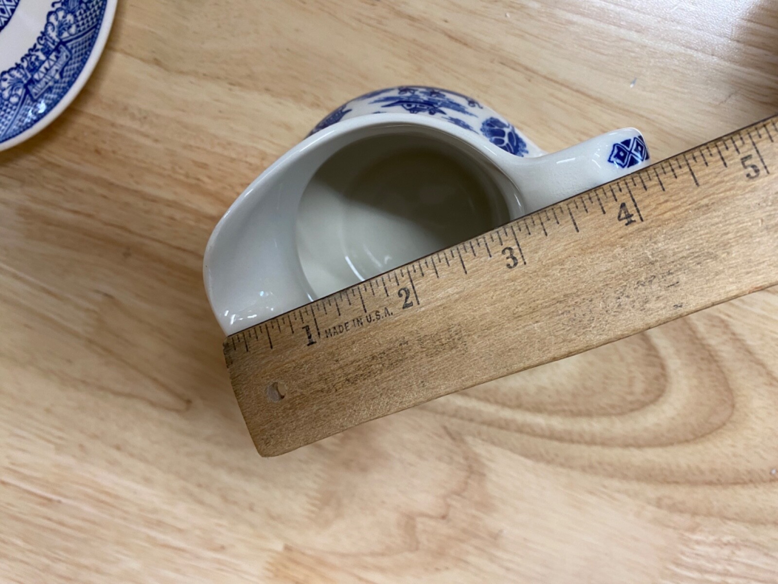Old Willow English Ironstone Tableware Creamer and saucer Vintage