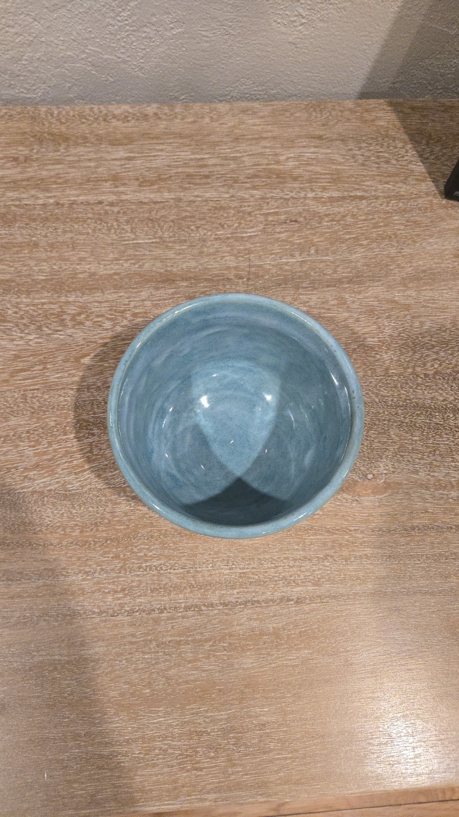 Handmade Blue and White Ceramic Art Pottery Bowl Glossy Round Decorative