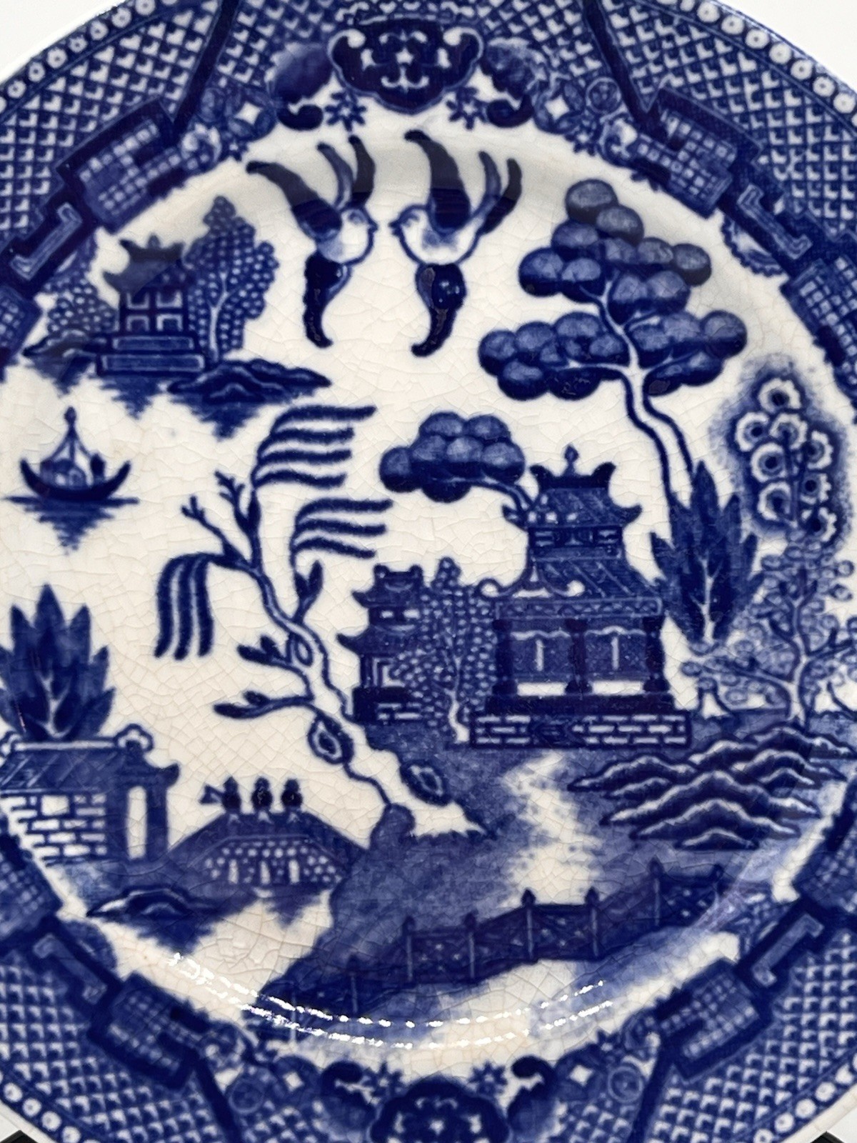 Vintage Blue Willow 6″ Dessert Plates Set 5 Made in Japan Chinoiserie China