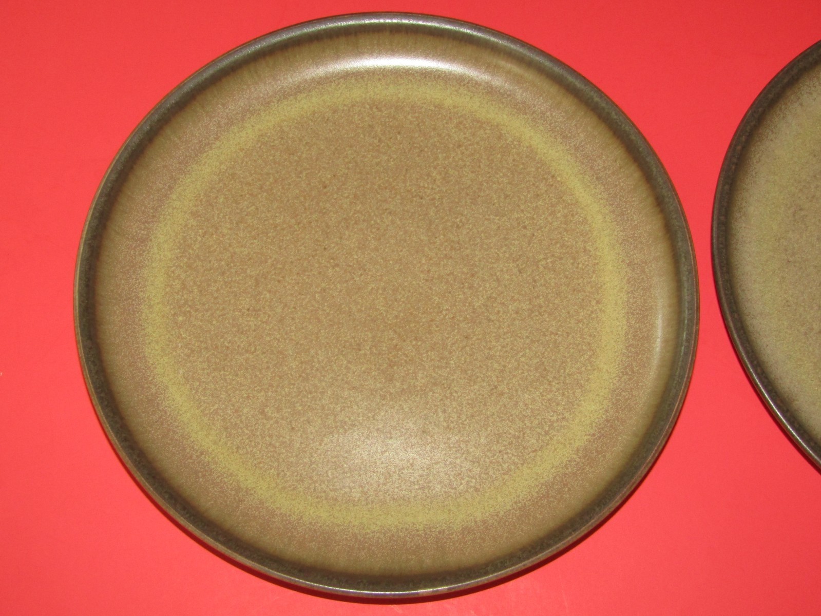 Pair of 2 Denby Romany Brown 10 1/8″ Dinner Plates – Made in England