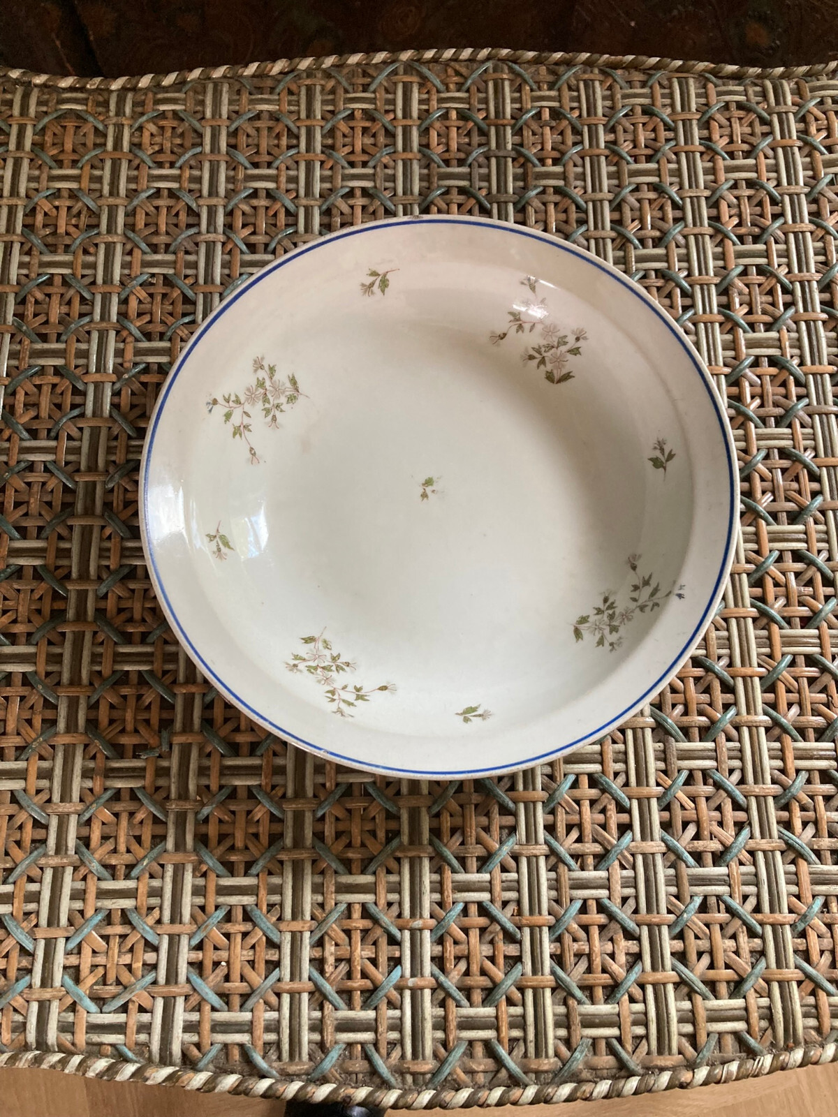 Vintage Limoges 11″ Bowl Cornflower