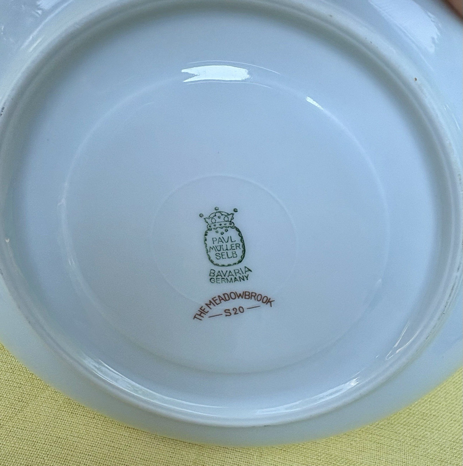Paul Muller Selb Meadowbrook Antique Creamer And Saucer-Gold Trim