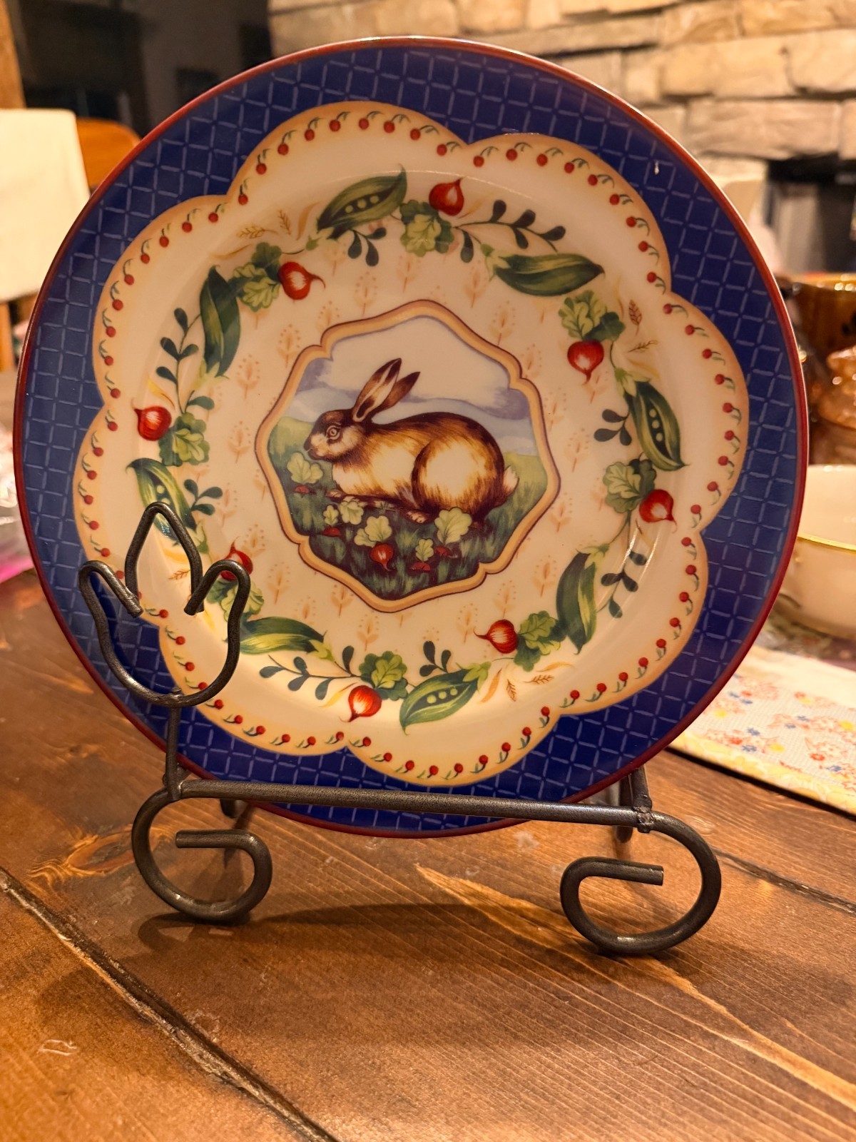 Vtg. Set of 4 Mixed Andrea by Sadek “Le Jardin” 8in. Salad Plates-Suzanne Nicoll