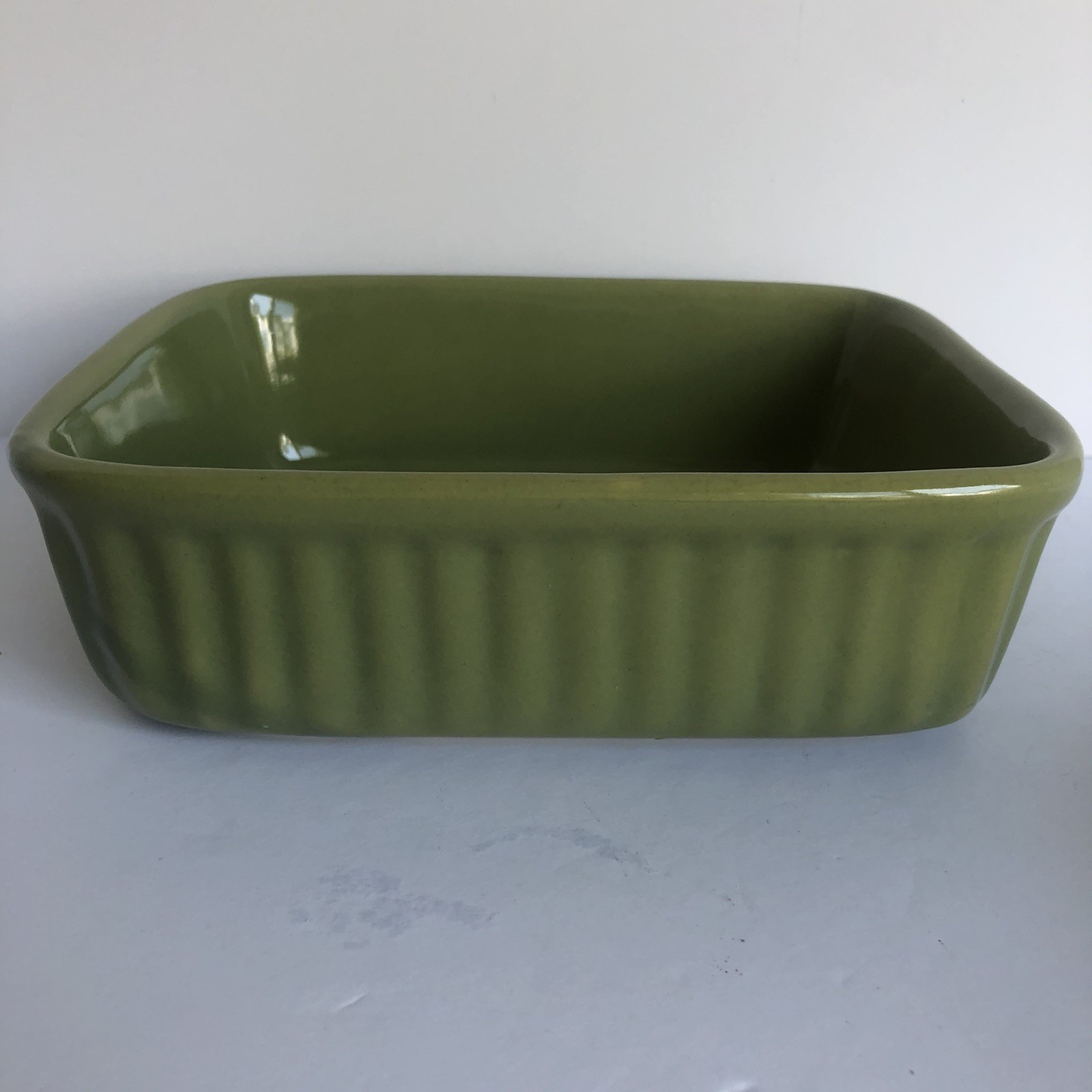 Royal Norfolk Olive Green Ceramic Dish Serving Set 7 Pieces Look New