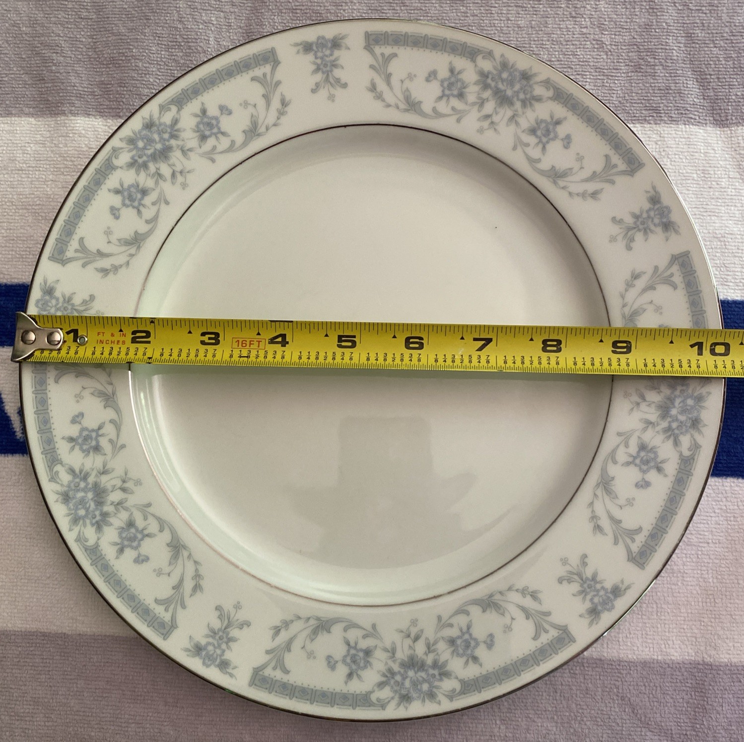 Sheffield Blue Whisper Porcelain Fine China Dinner Plate Japan Set Of 3
