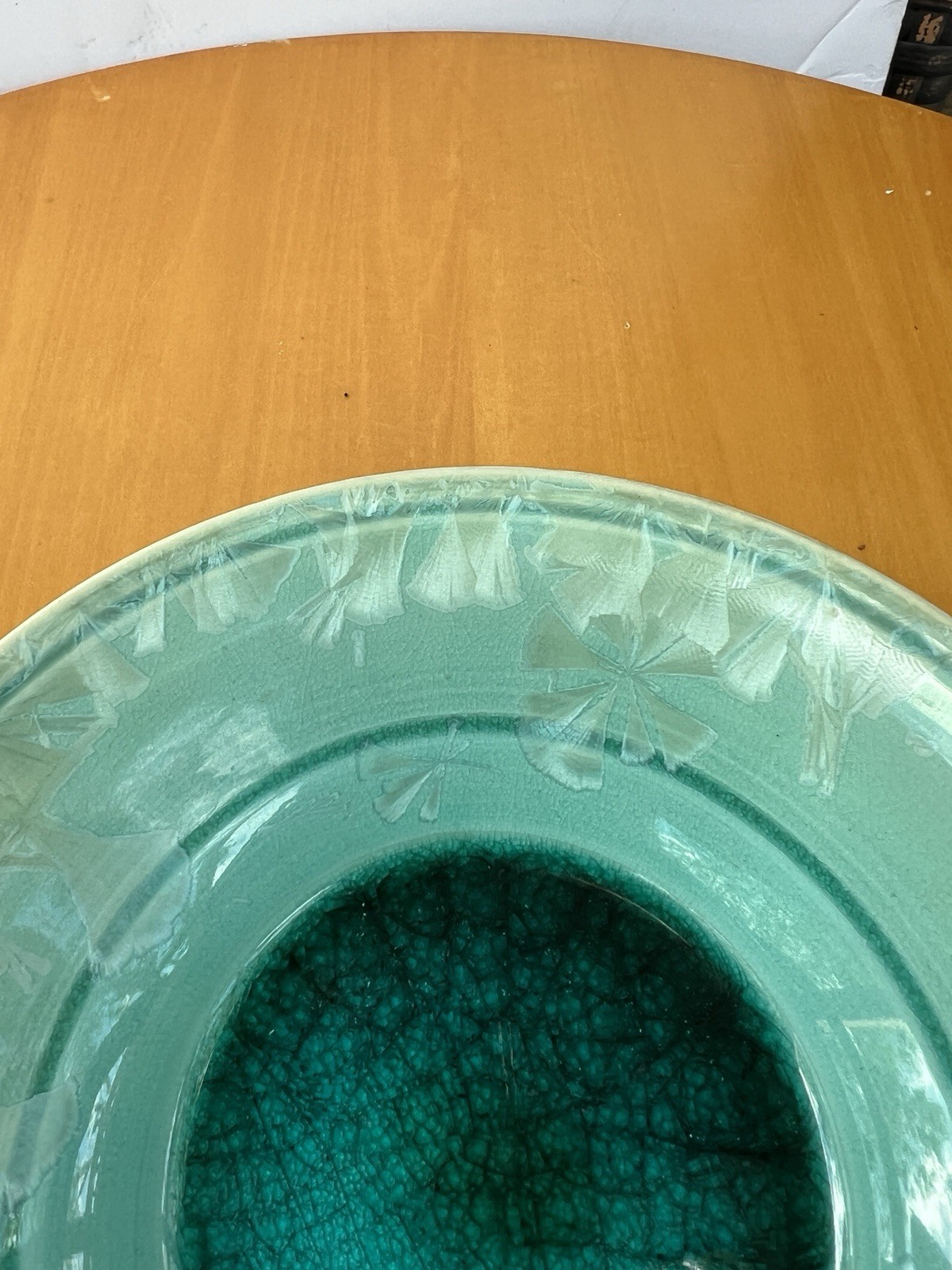 JOE COULTER Art Pottery Stoneware CRYSTALLINE Bowl Turquoise Teal Coastal Beach