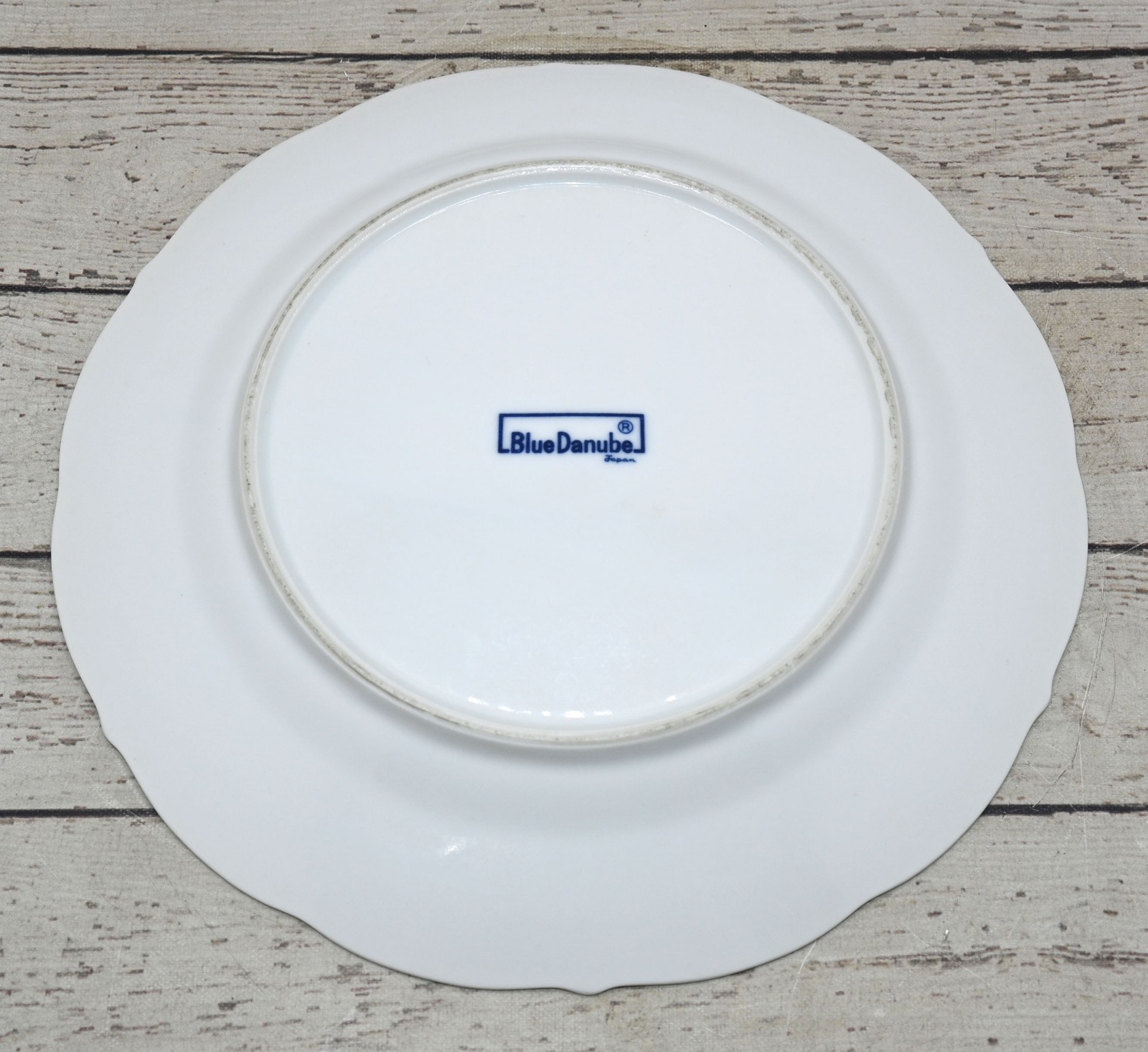 Blue Danube Japan Dinner Plates Set of 7 Blue Onion Floral 10.25” Scalloped