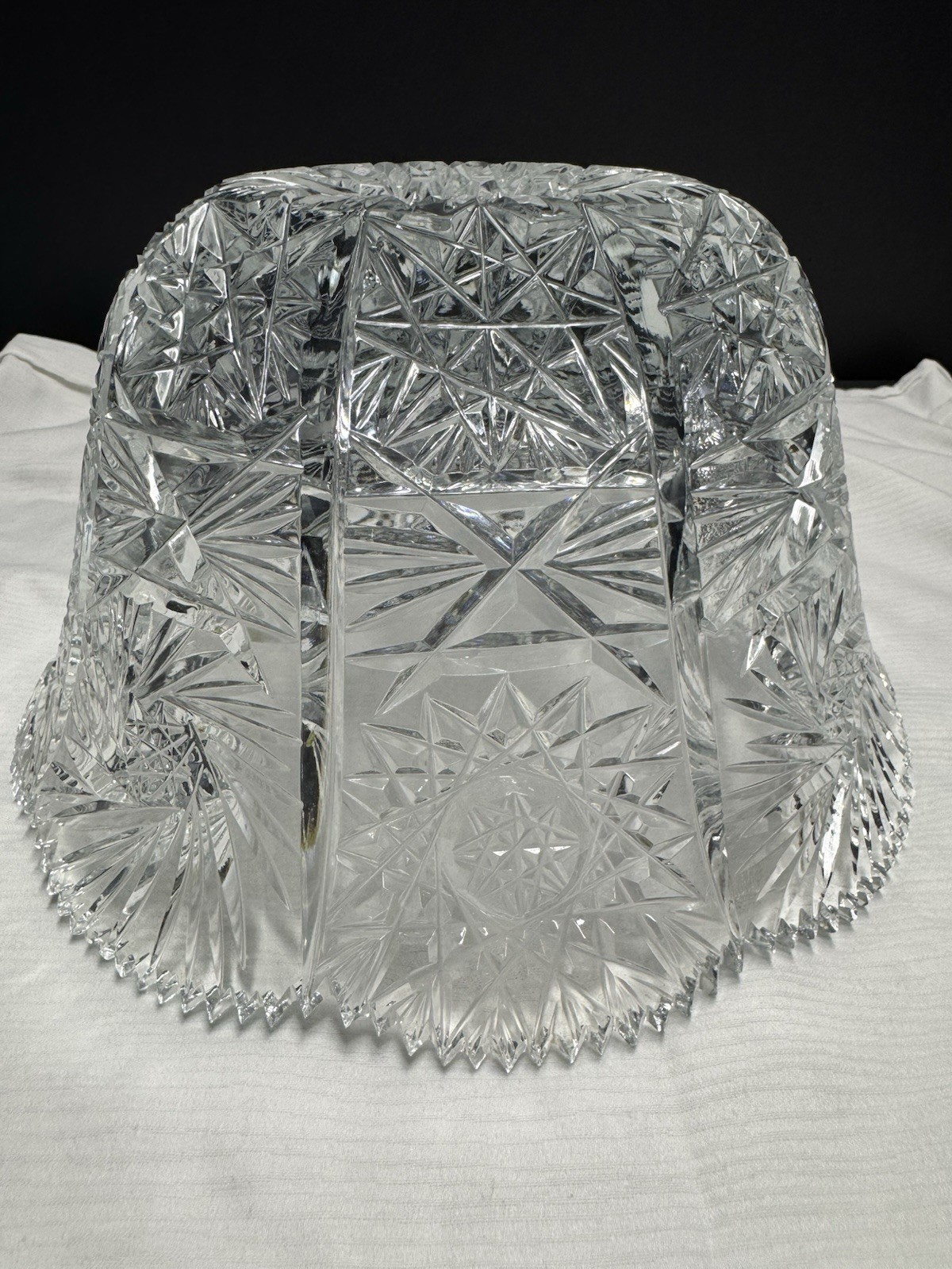 American Brilliant Period ABP Crystal Glass Cut Bowl 9”