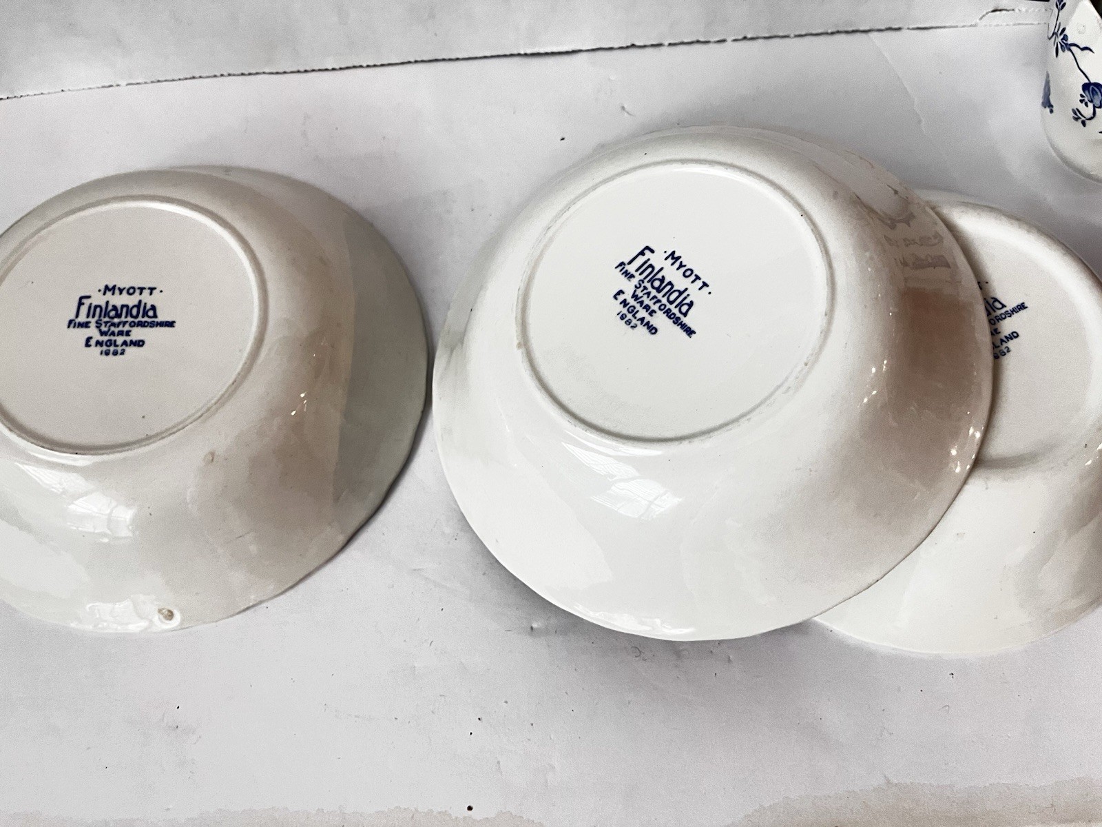 Myott Finlandia Coupe Soup/Cereal Bowls And cups Mixed Lot Of 5