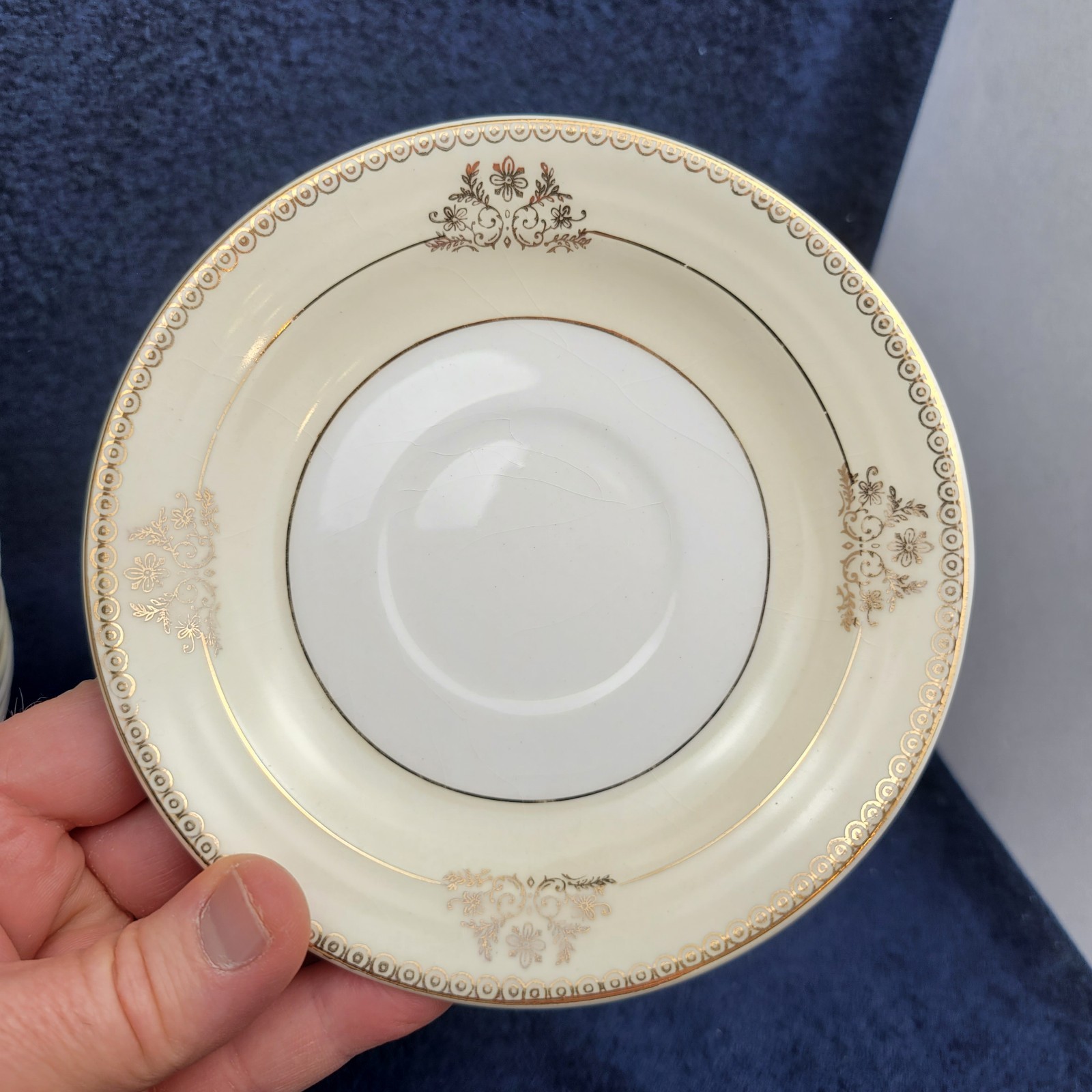 12 Crown Potteries Bread Plates 2 47 Gilt 5 ⁷/⁸” China Victorian DISPLAY ONLY