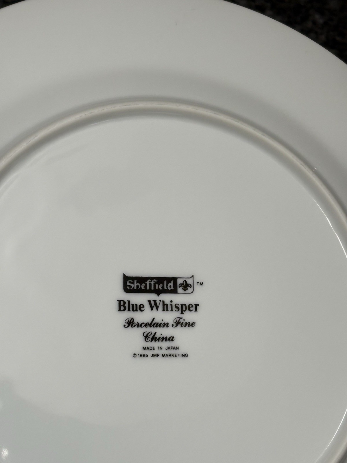 1985 Sheffield Blue Whisper Porcelain Fine China Dinner Plate Japan