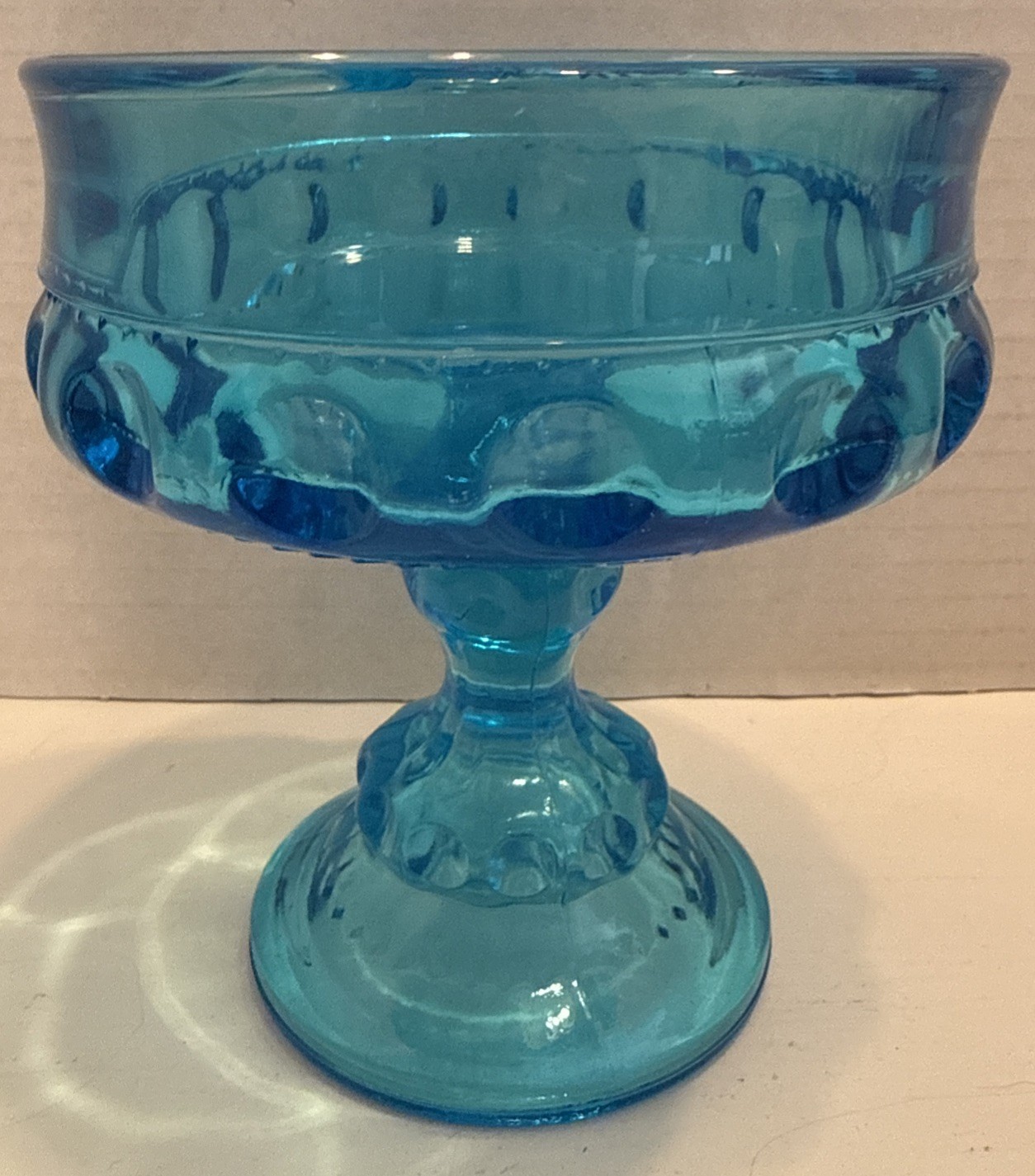 Indiana Glass Blue Kings Crown Compote Candy Dish – EUC