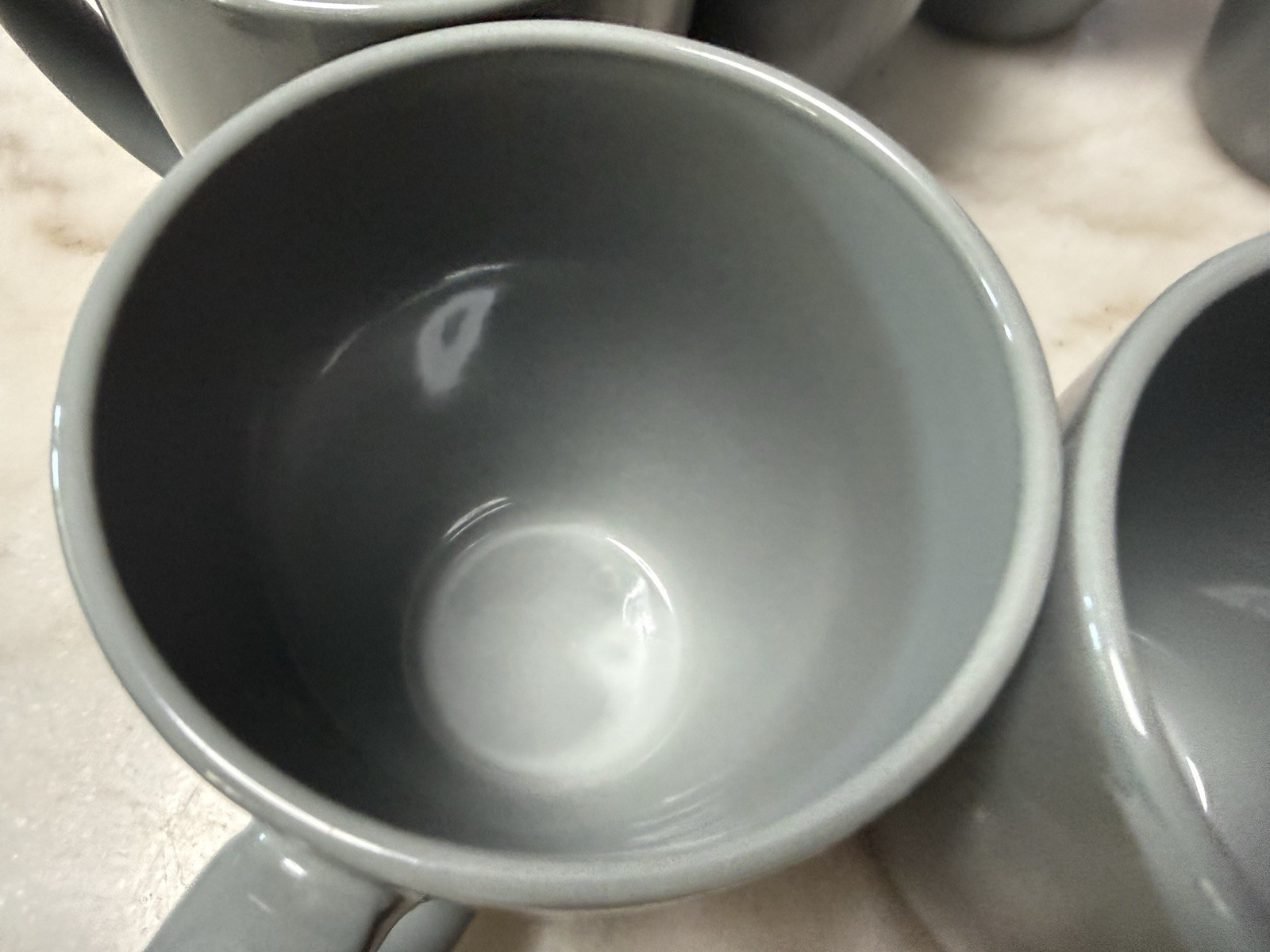 4 Corelle Coordinates Stoneware Stoneware Gray Coffee Mugs Cups 11 Oz