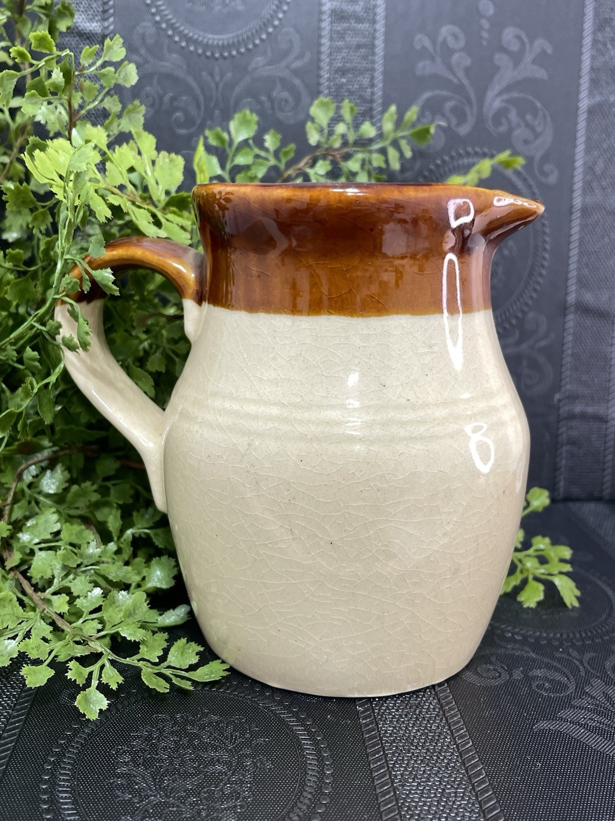 ENESCO 5 In Brown And Tan Crock Pitcher LIVE BETTER NATURALLY