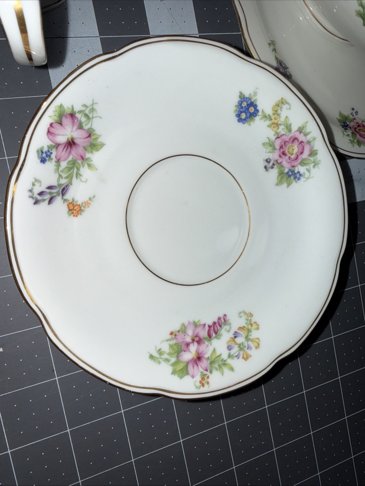 Mix Lot Pirkenhammer Louise Floral Pieces Czechosivakia Vtg Antique NO LIDS&chip