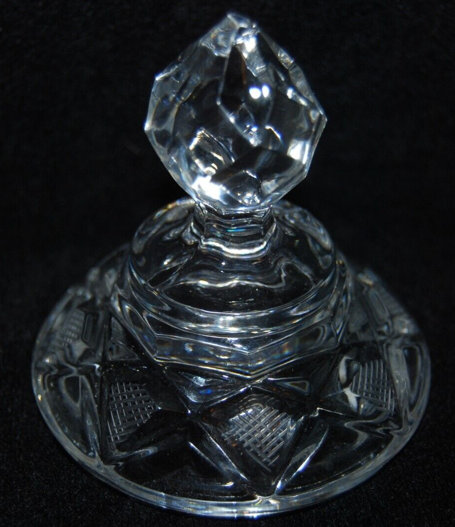 Vintage Crystal Hand Cut Glass Lidded Sugar Bowl and Creamer Set Elegant Dining