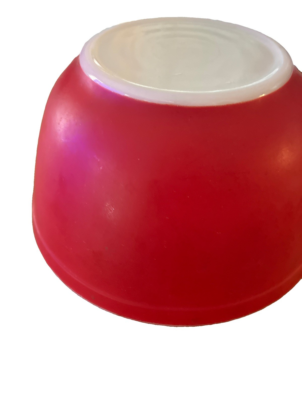 Vintage Pyrex No.402 Red 1 1/2 Quart Mixing Bowl Mid 1950’s-1960’s 7 1/8″x4 5/8″