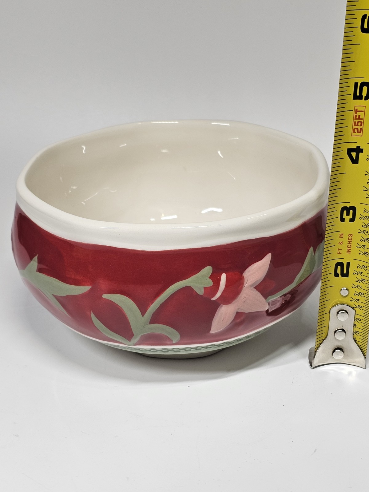 Fitz And Floyd Chalet Multicolor Soup Bowl Hand Painted Floral Pattern Ceramic