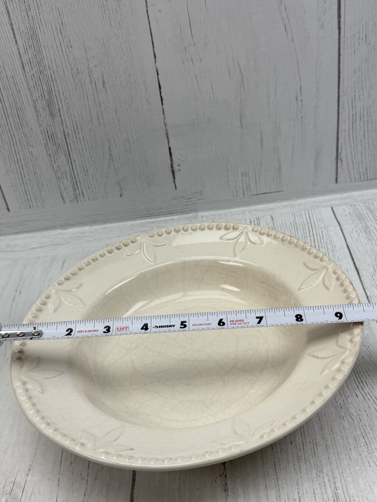 SET OF 4 Signature Housewares Sorrento IVORY White 11″ Dinner Plates