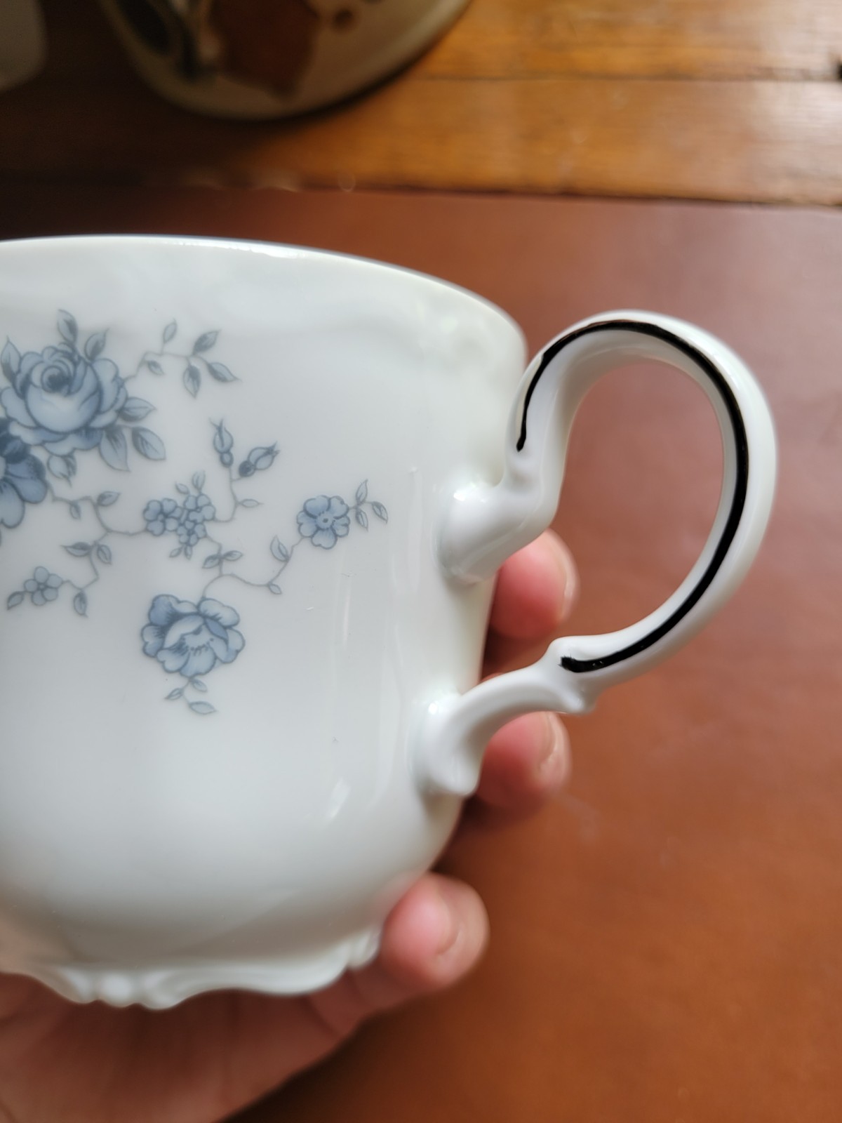 Vtg JOHANN HAVILAND Bavaria Germany “Blue Garland” TEACUP COFFEE CUP