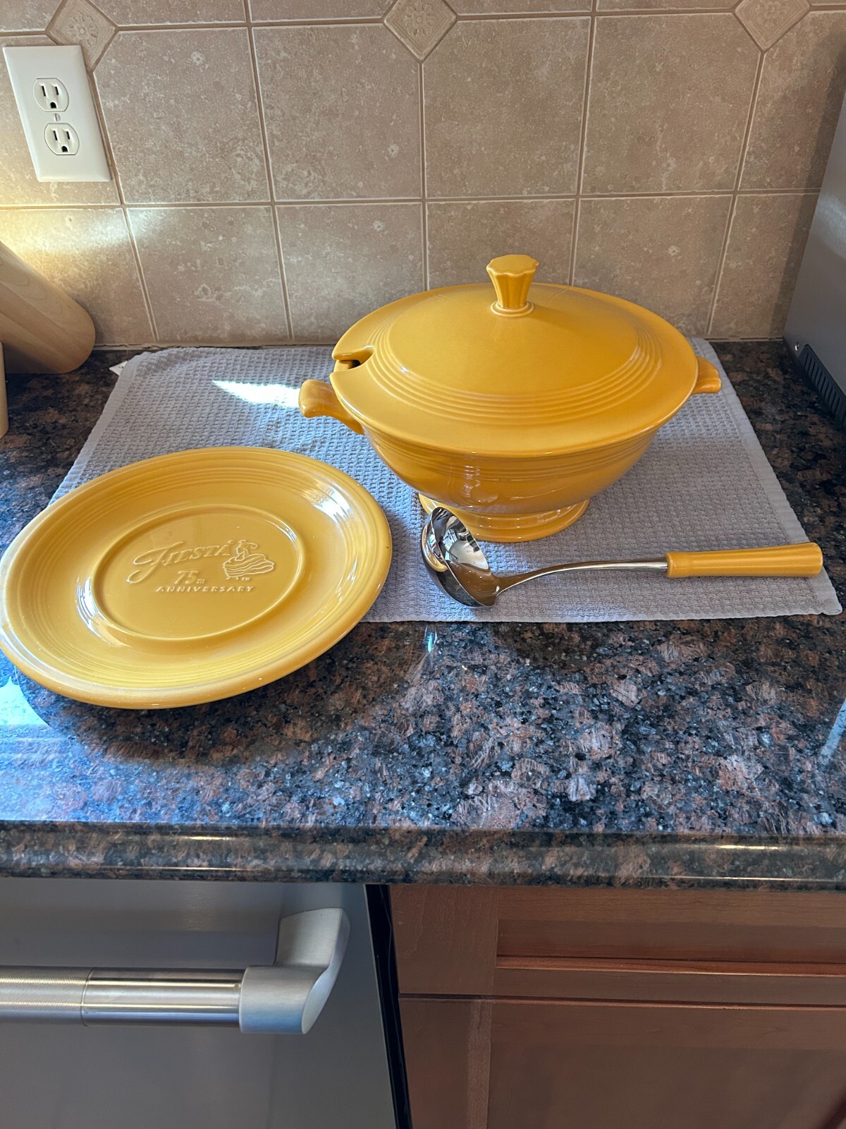 Fiestaware Fiesta Marigold 75th Anniversary Soup Tureen in Box # 1,360/10,000