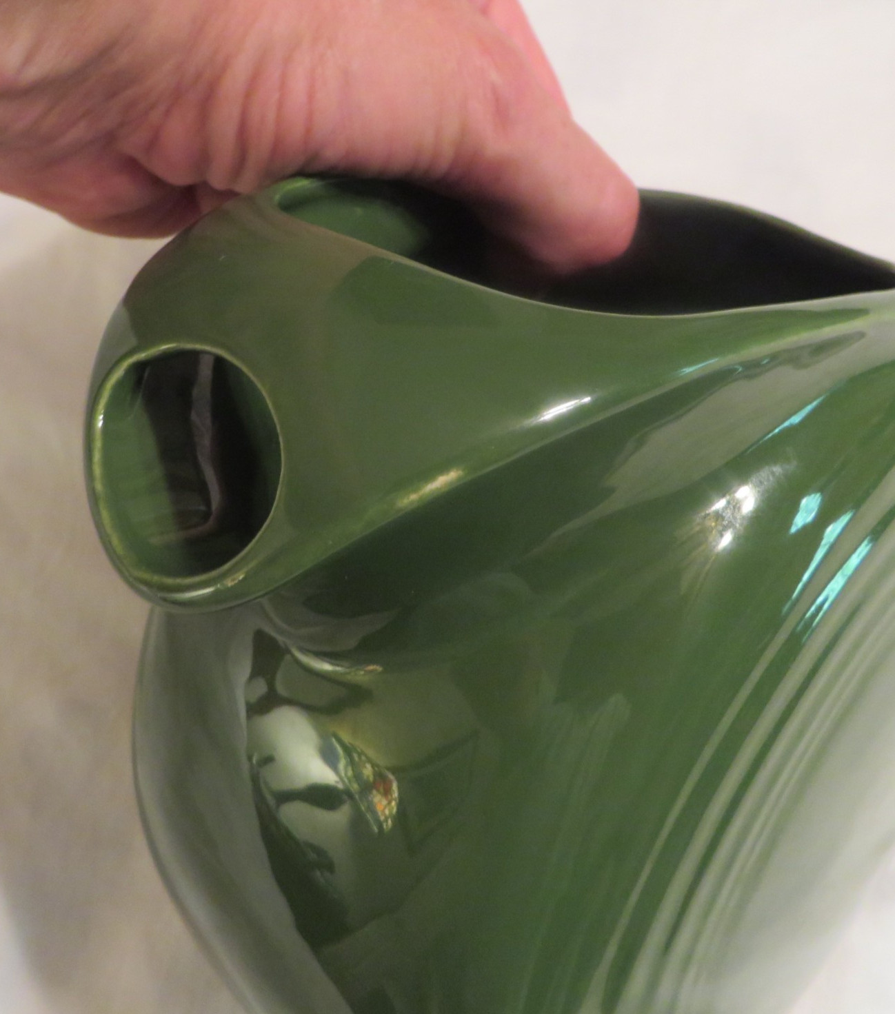 Vintage Fiesta 1950’s *FOREST/DARK GREEN* Disk Water Pitcher
