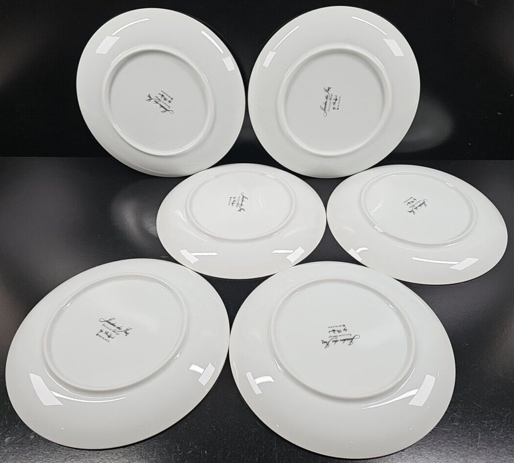 6 Shafford Jardin Des Iris Salad Plate Set Vintage Floral Dishes Japan Retro Lot