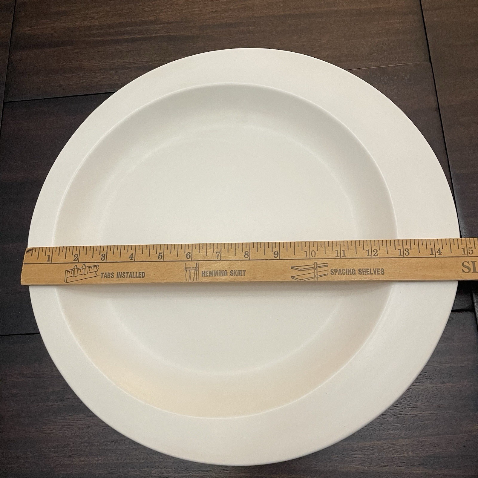 Vintage Nan Swid Design Ceramic PLATTER White Asymmetrical 15″ Heavy, Portugal