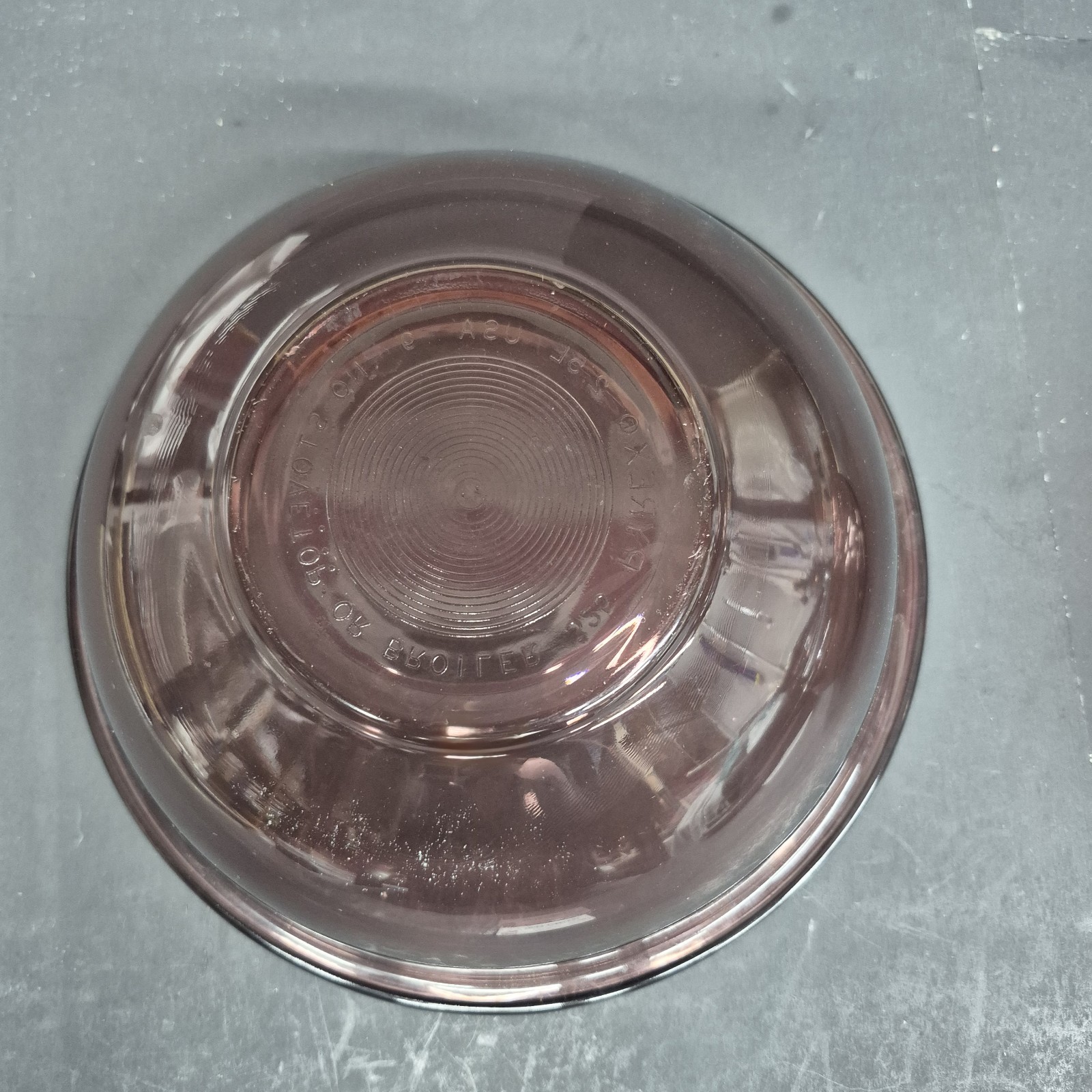 Vintage Pyrex #325 Large 2.5 L Cranberry Glass Nesting Mixing Bowl 2.6 Quart Rim