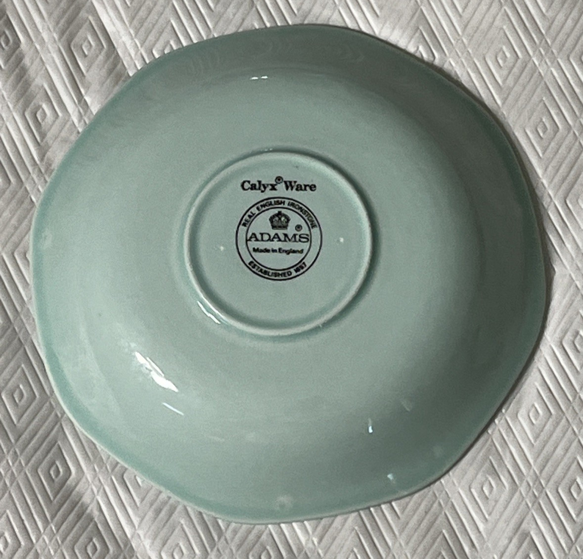Adams Calyx Ware Singapore 5 1/2 Inch Saucer Berry Bowl Real English Ironstone