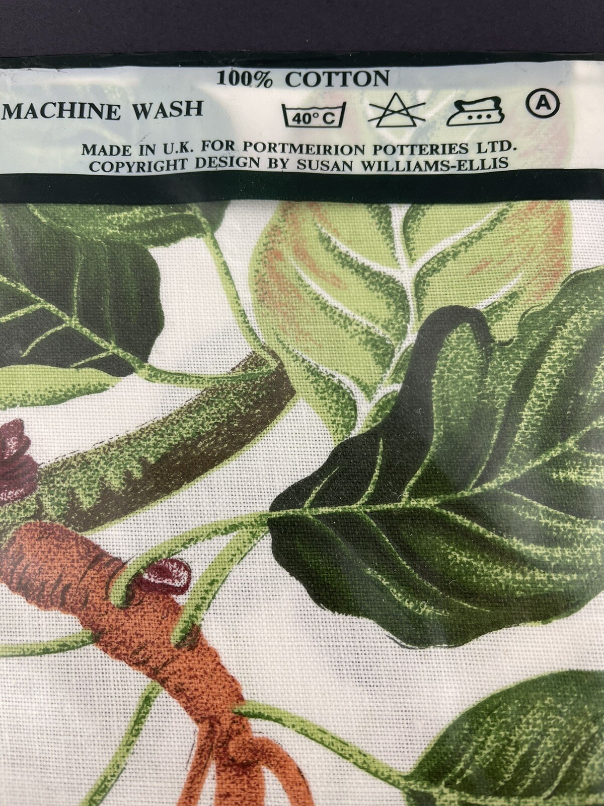 PORTMEIRION POMONA THE TEINTON SQUASH PEAR TEA TOWEL – MINT
