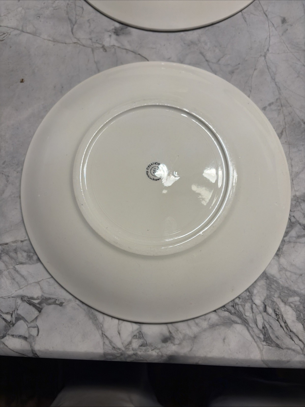 Creation Val d’Or Black & White Vegetable Botanical Plates 9.375” Diam. Set Of 6