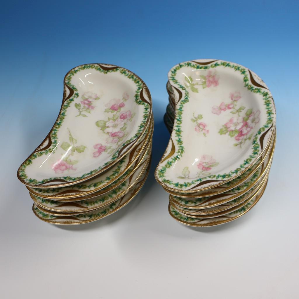 Haviland Limoges – Floral Swags Schleiger 66 – 12 Bone Dishes – 6 1/8 inches