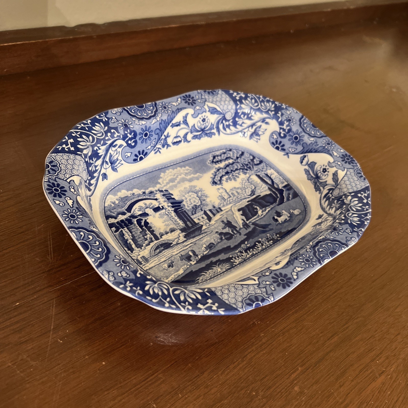Spode Blue Italian Oval Serving Dish 9 x 6 1/2 inches