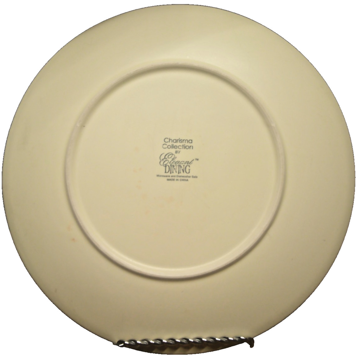 Elegant Dining CHARISMA Collection 11″ Plate Santa w/Bag /Chimney Stoneware V26