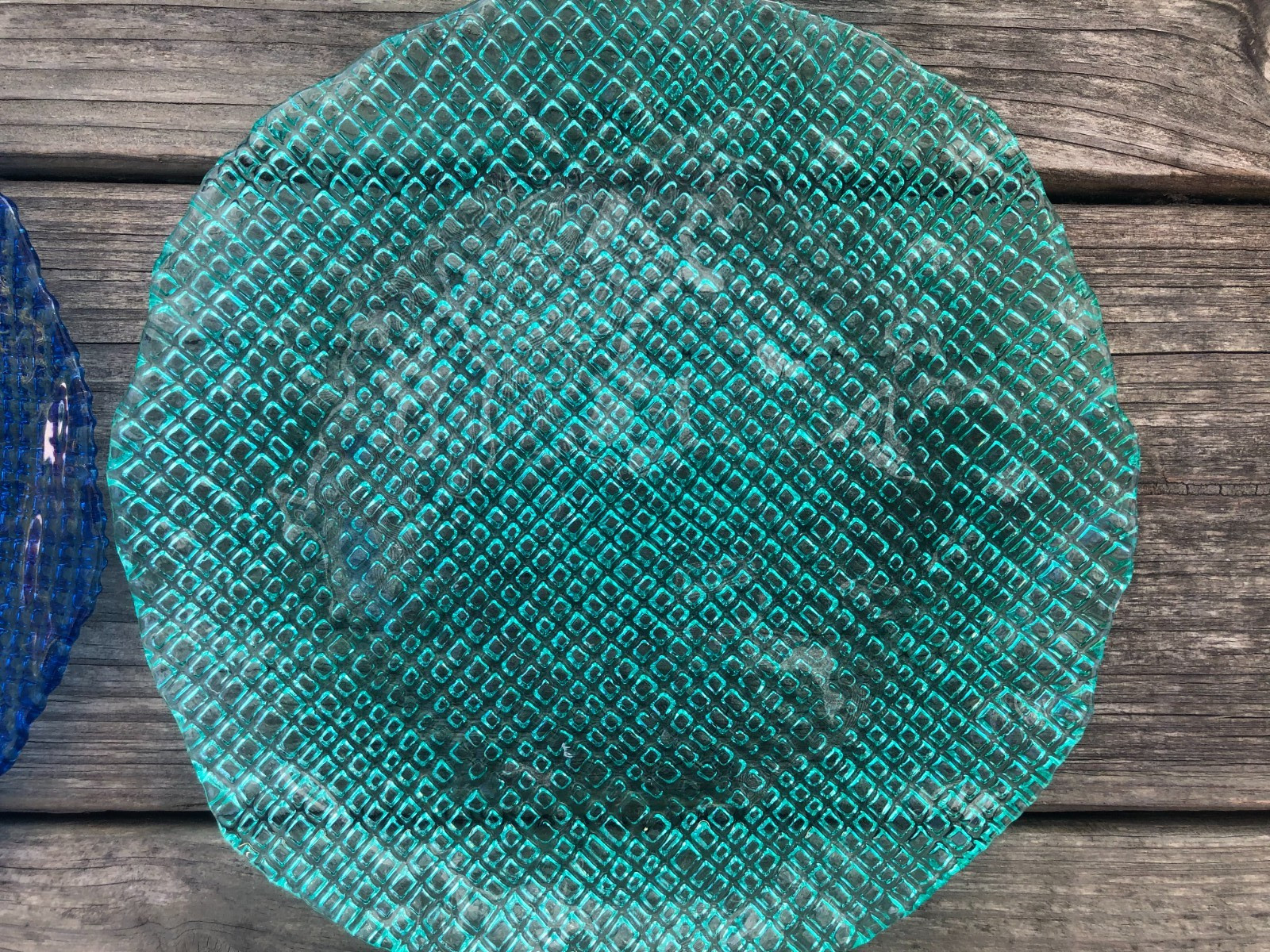 Set of 4 Lumere Glass Salad Plates – See Picture For Color Variations – About 8″