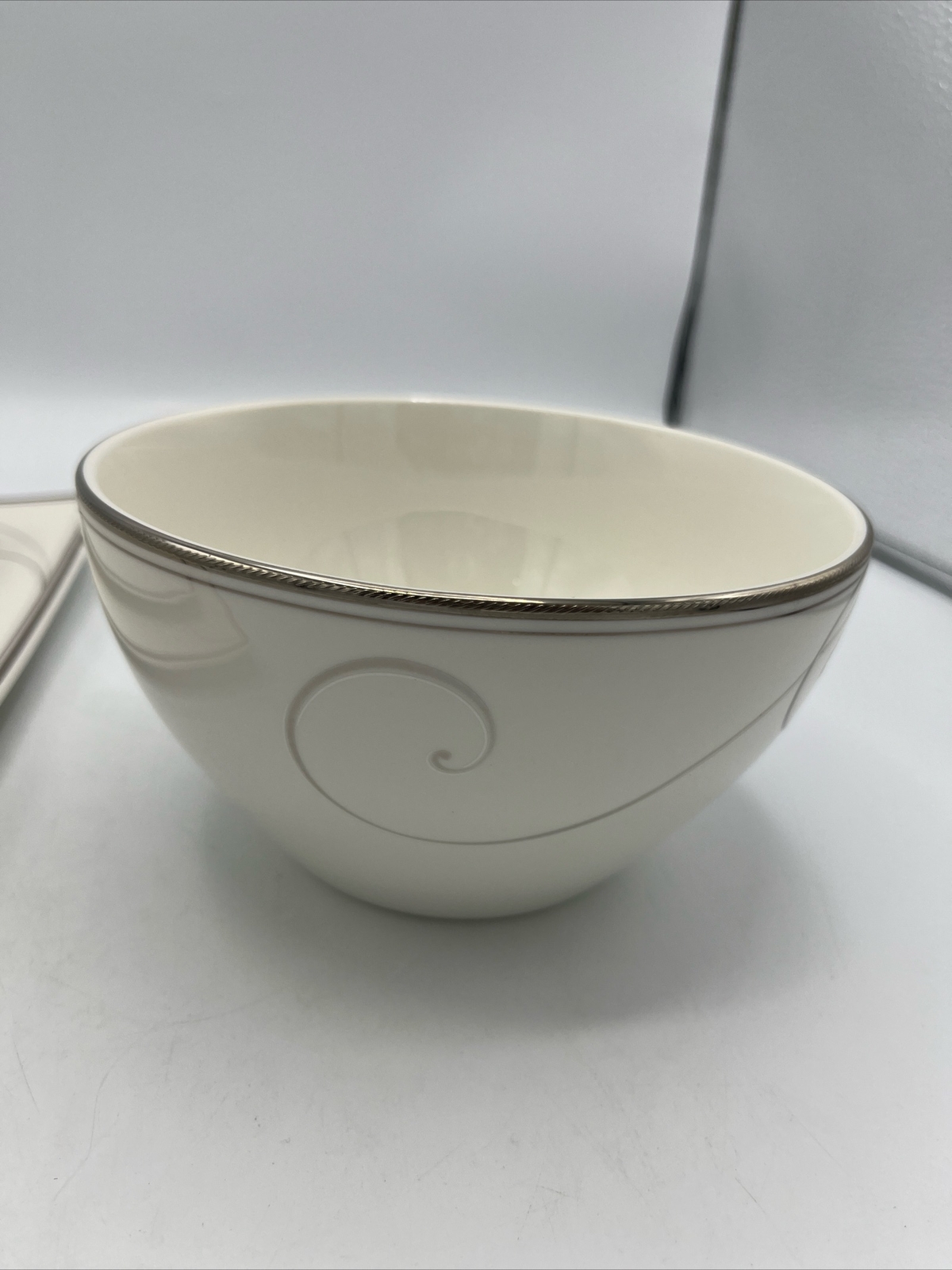 Noritake China Platinum Wave Four Piece Square Place Setting