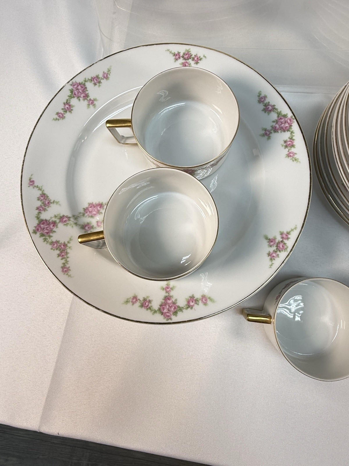 Vintage Heinrich & Co Rosalinda Bavaria China Set – 44pc Pink Rose Gold Trim