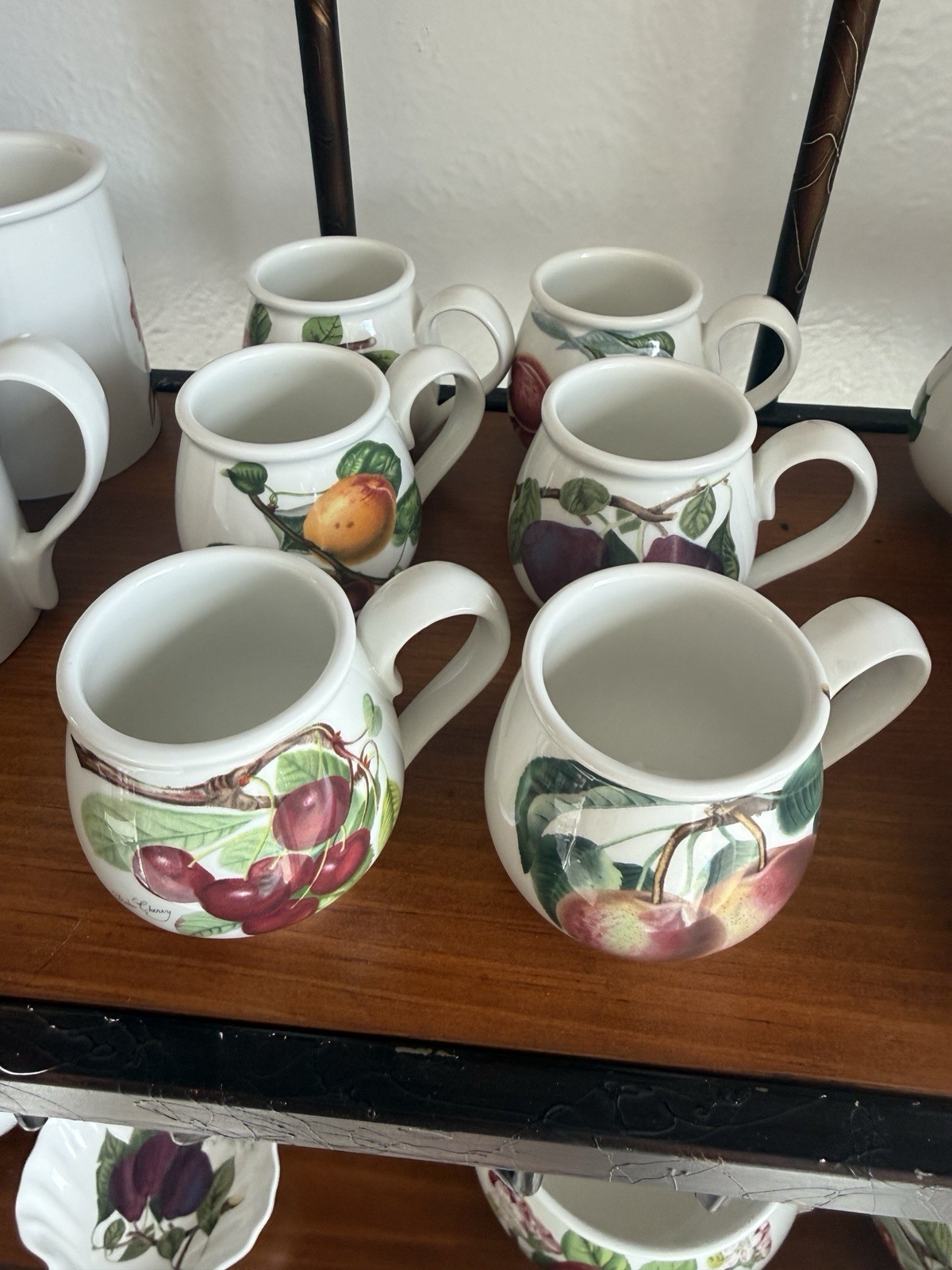Gorgeous Set of Six Portmeirion Pomona Mocha Cups FREE SHIPPING