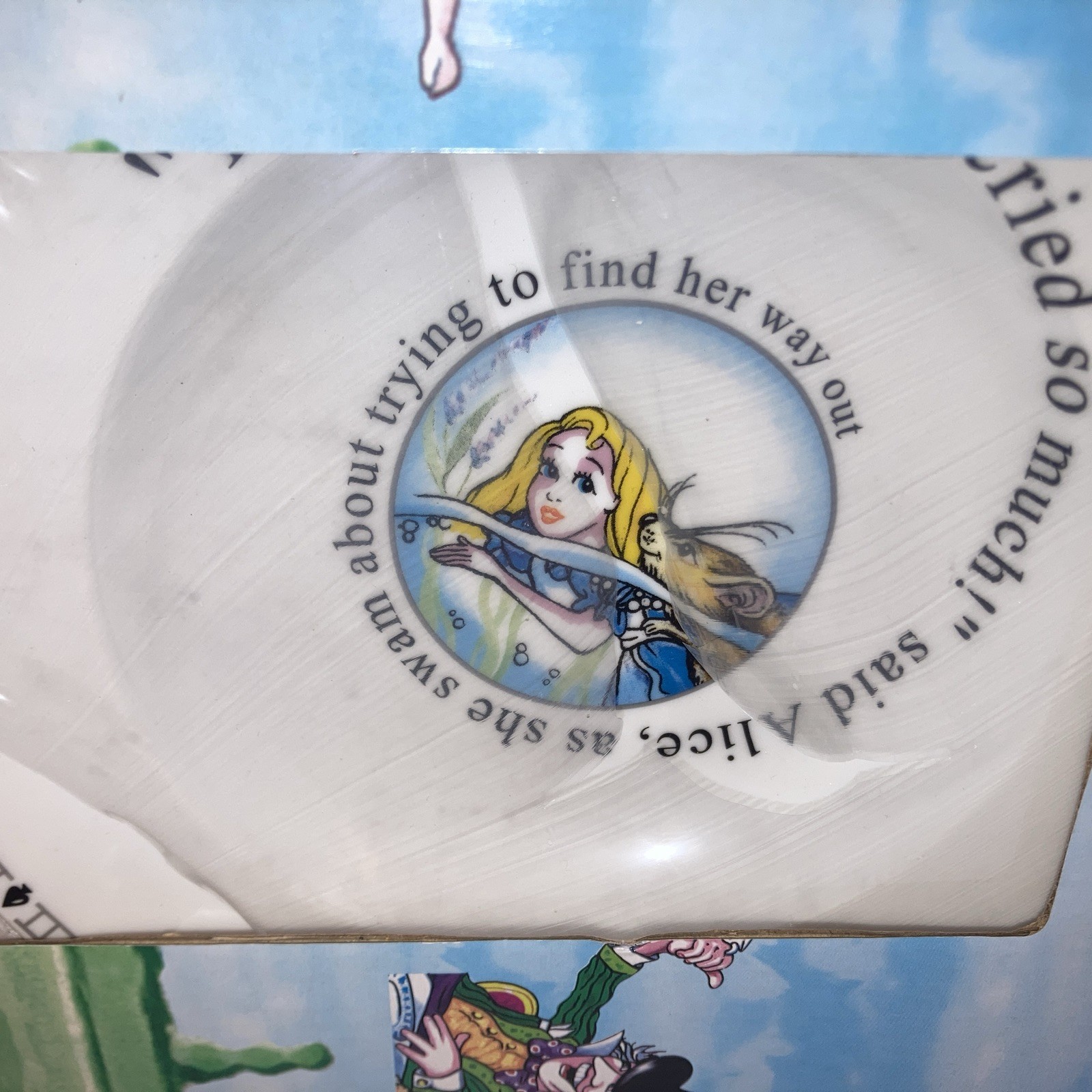 (4) NEW 2010 PAUL CARDEW “ALICE IN WONDERLAND’S CAFE 8 1/2” DINNER/SOUP BOWLS