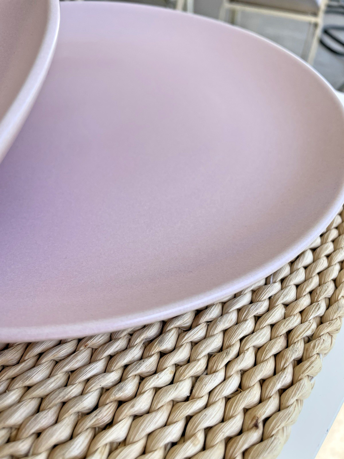 2 IKEA Dinera Pink Blush Matte Dinner Plates Stoneware 10866 PreOwned 10-1/4″
