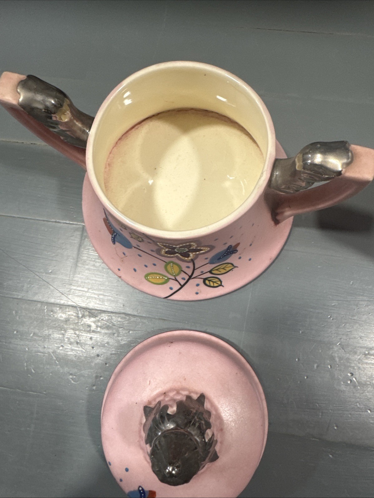 Royal Trico Sugar And Creamer Set Nagoya Japan Pink Art Deco