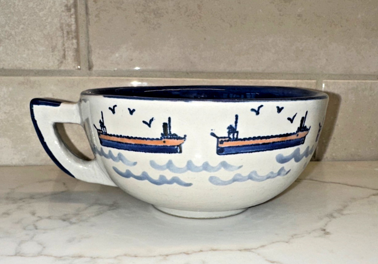 Louisville Pottery Captain Spicer’s Stoneware Jumbo Mug for Clayton New York cup