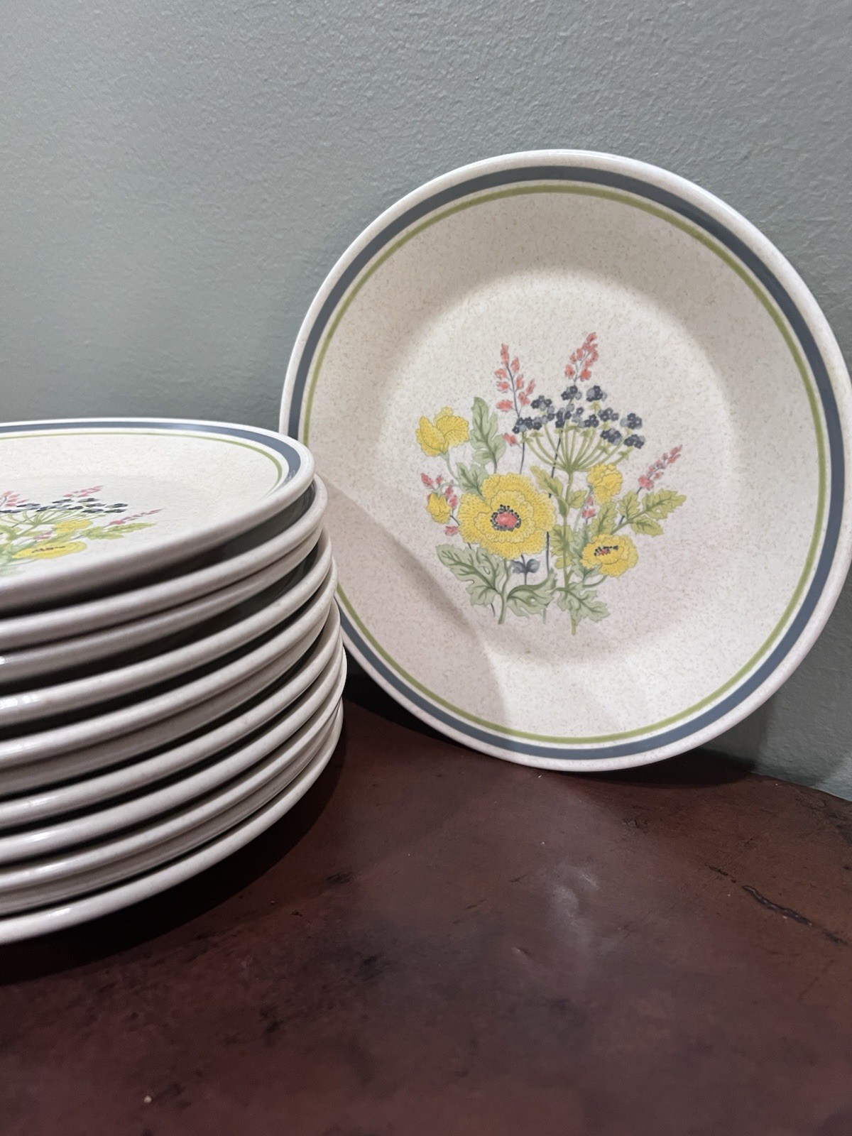 One Plate Lenox Temper-Ware Summer Spice Floral Bread Plates
