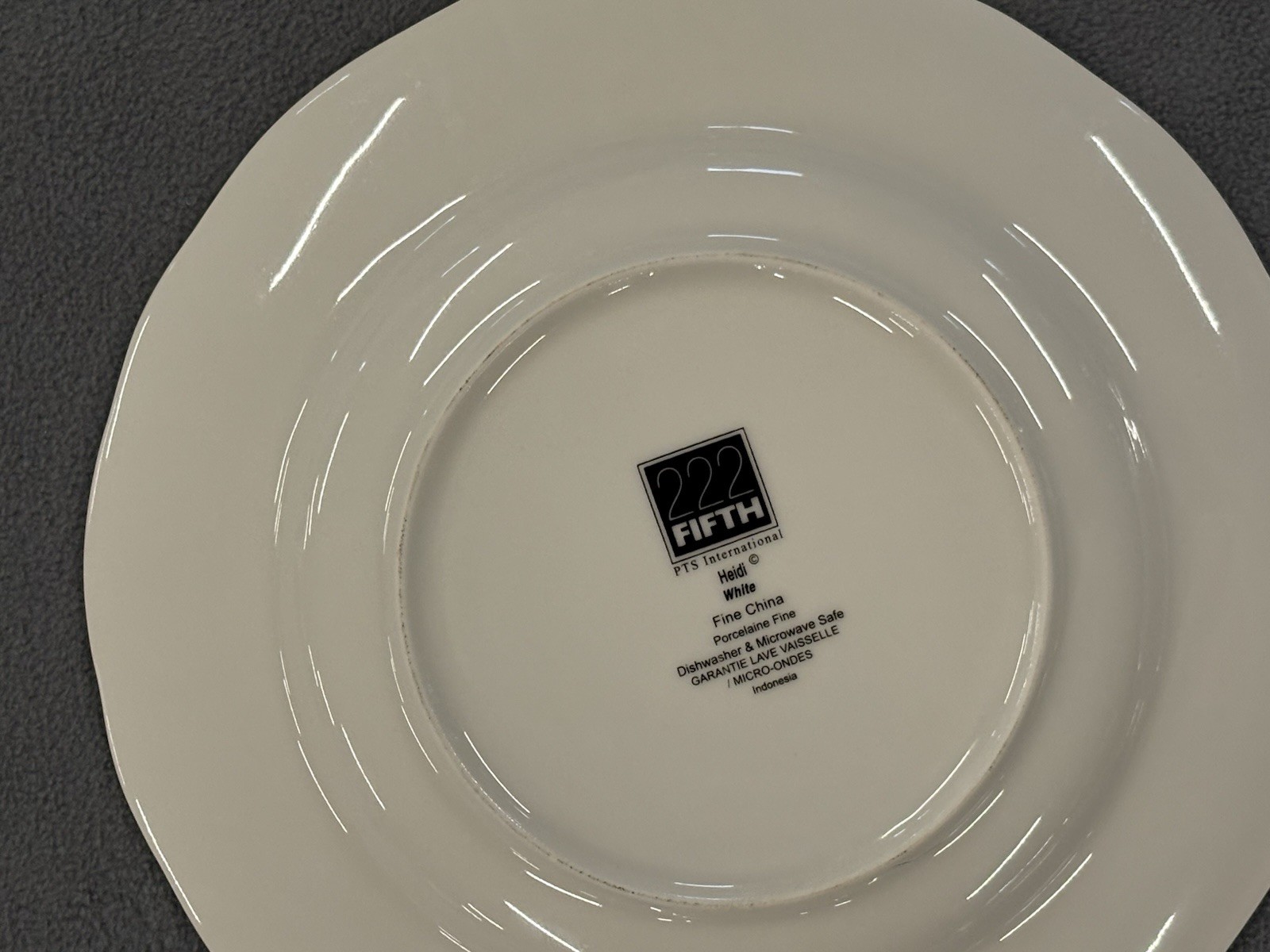 222 Fifth Heidi Dinner Plates Set of 6 11” Pink Roses Scalloped