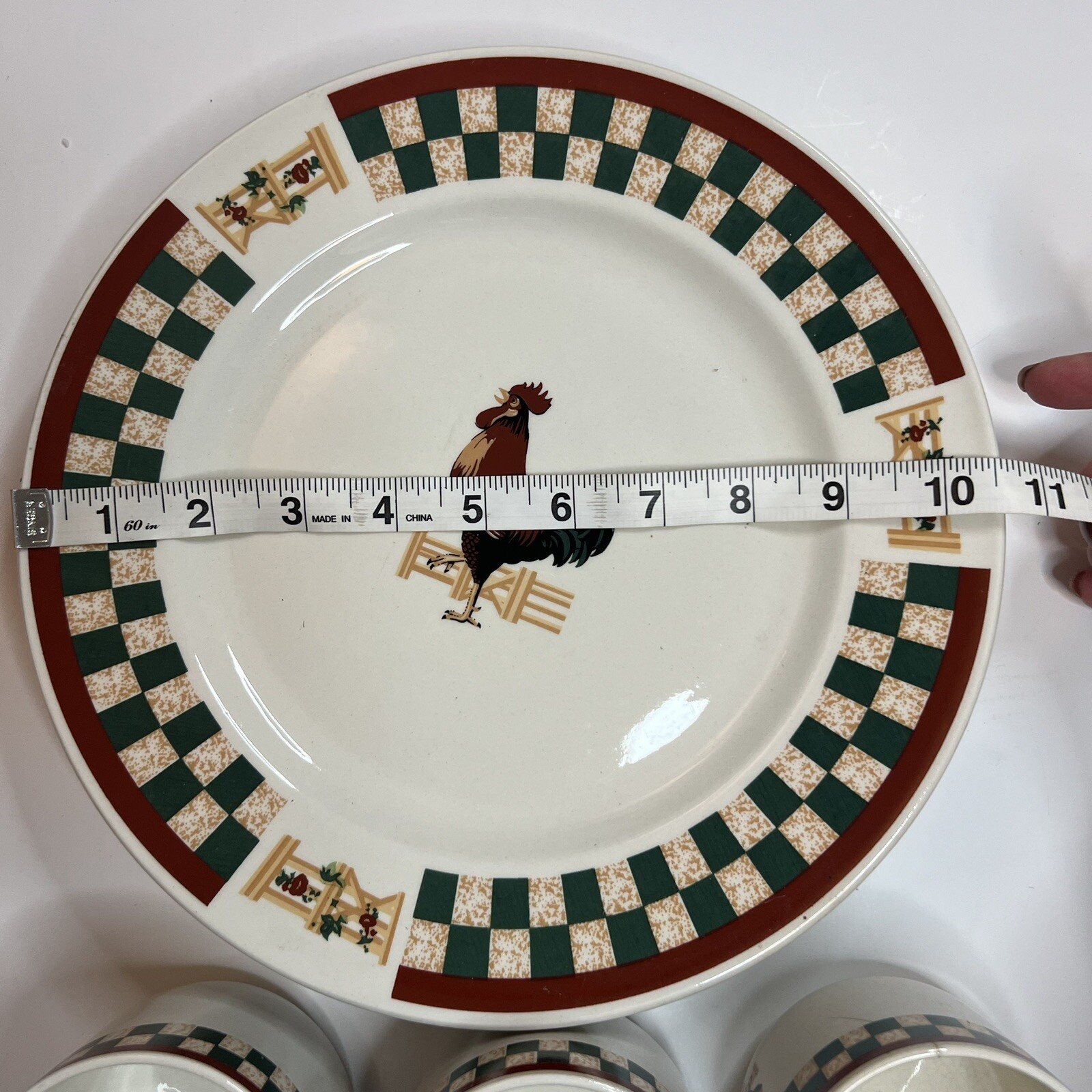 Vintage Betty Crocker Country Inn Collection Stoneware Dish Set Rooster 15 Piece