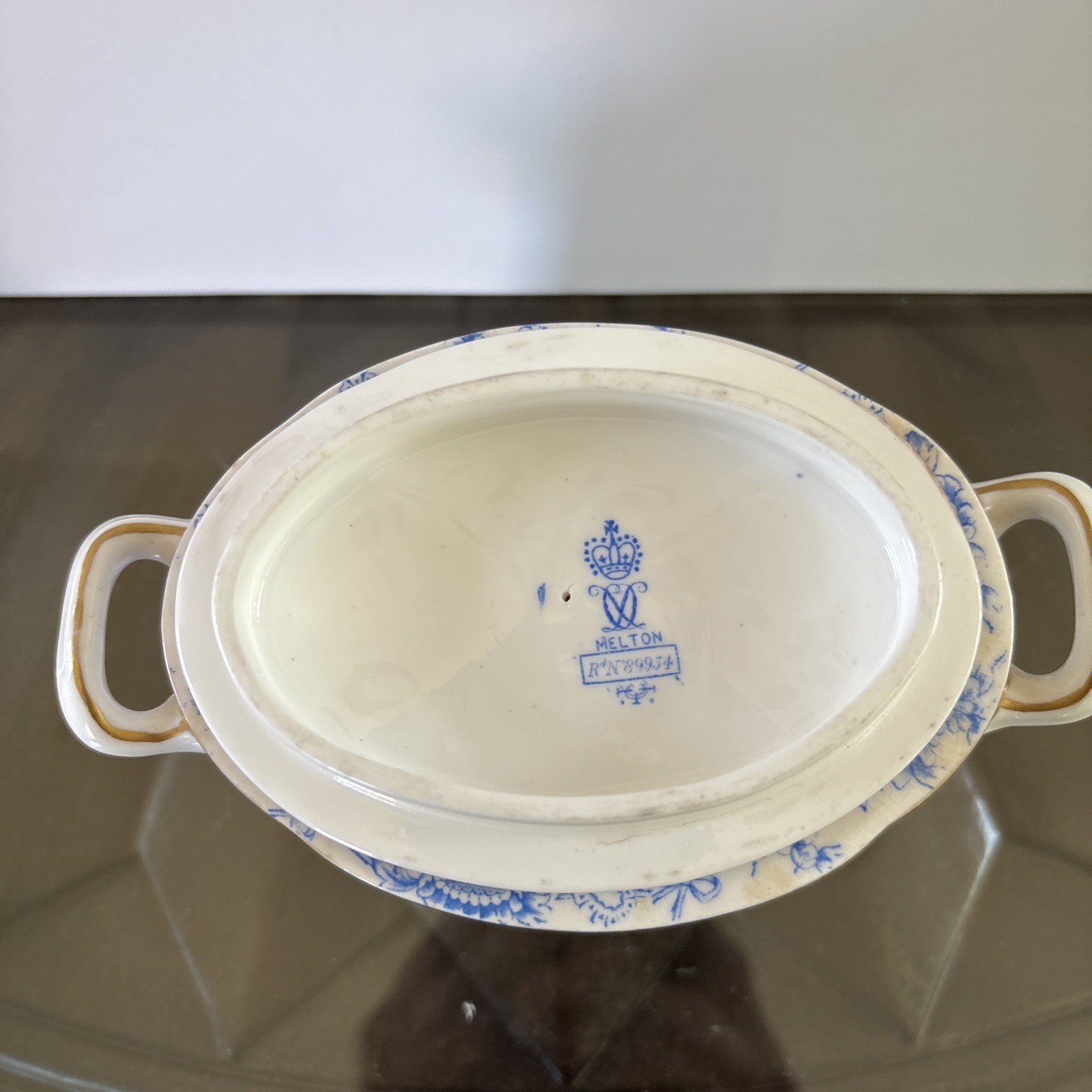 Minton Melton Pattern Blue Transferware Pieces