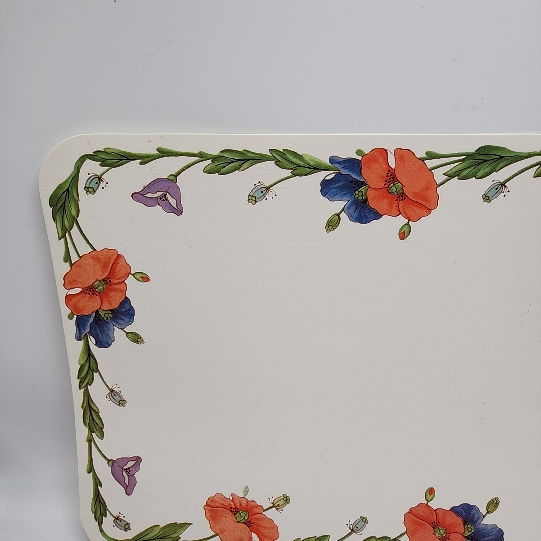 Villeroy & Boch Amapola Vinyl Placemat 18 X 11 1/2 Inches Near Mint Condition