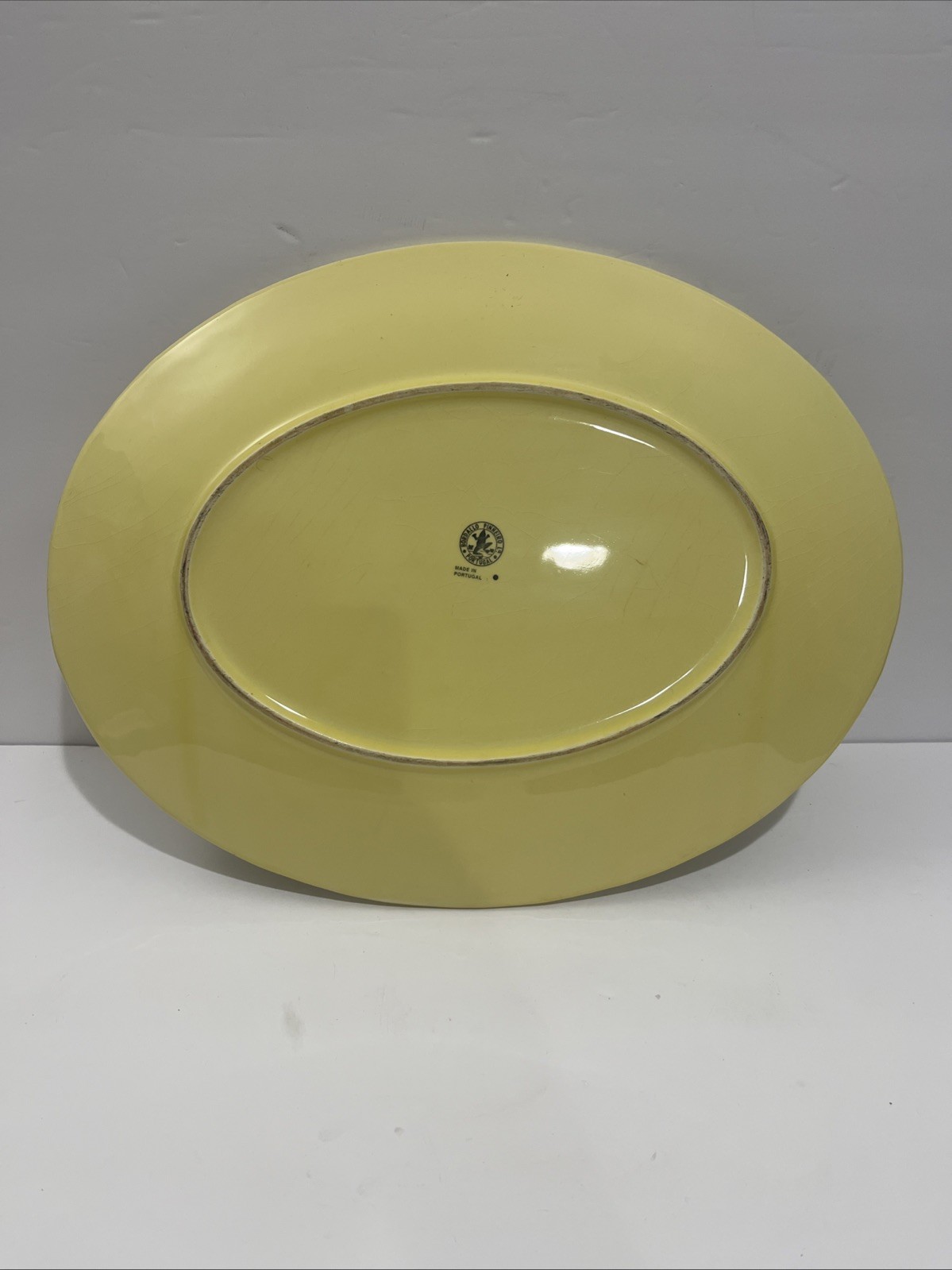 VTG Bordallo Pinheiro Portugal Lucky Shamrock Oval Serving Platter 15.5” L