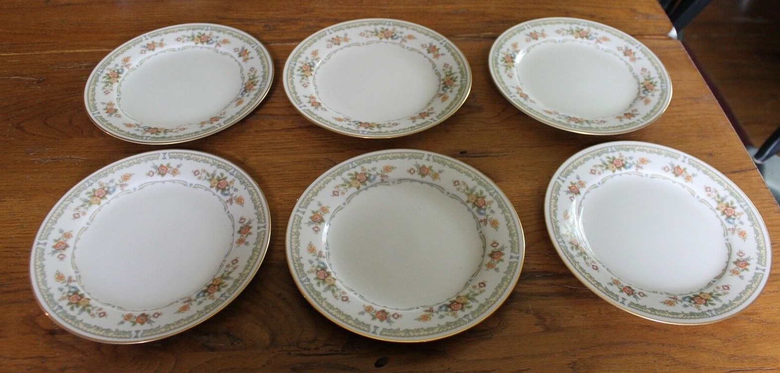 6 Noritake China Porcelain Floral HOMAGE Salad Plates #7236